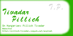 tivadar pillich business card